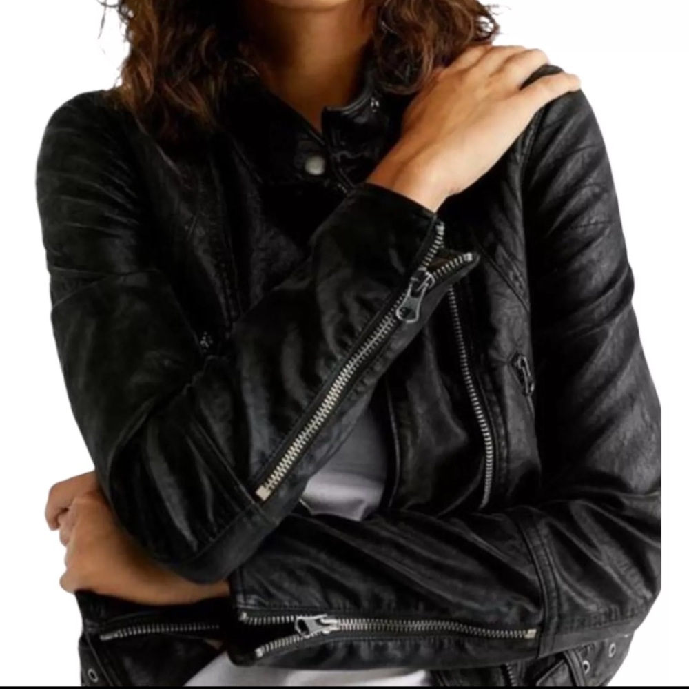 Free People Vegan Leather Fenix Moto Jacket